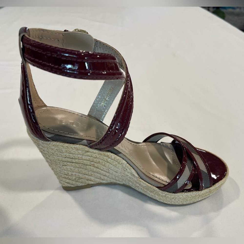 Burberry | Nova Check Espadrilles | 37 | Burgundy - Picture 5 of 11